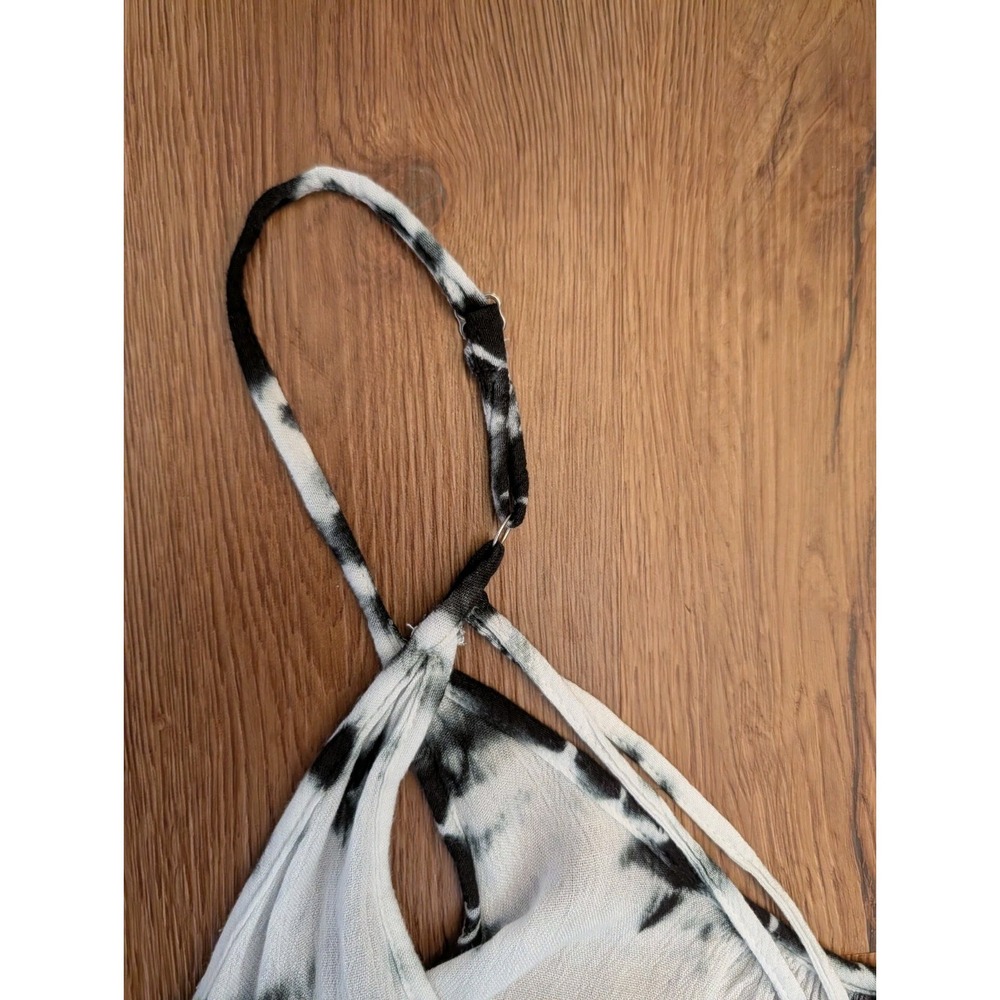 Raviya Oversize Black & White Tye Dye Maxi Dress Size S Boho Beach Whimsy Flowy - Picture 6 of 9